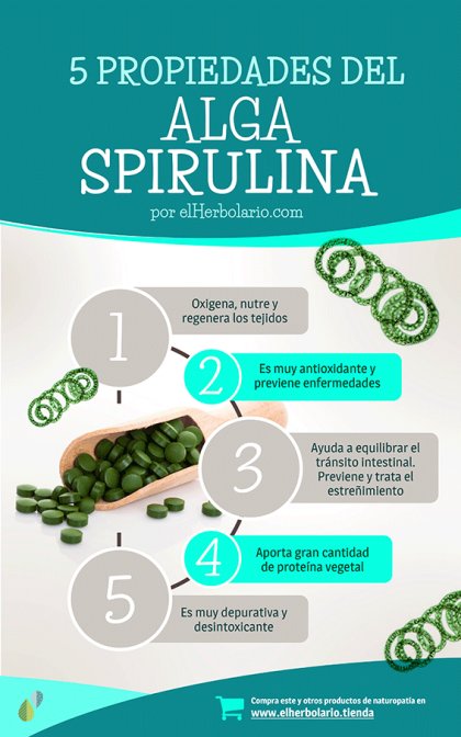 5 Propiedades del Alga Spirulina